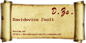 Davidovics Zsolt névjegykártya