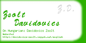 zsolt davidovics business card